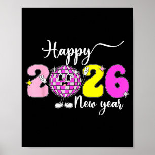 Nyårsafton Hej 2026 Gott Nytt År 2026 Skiva Poster