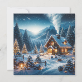 Nyårsafton i Alperna Julkort