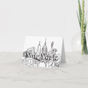 Nyårsafton i city New York-utflykt Souvenirer NYC- Kort