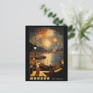 Nyårsafton i Monaco Vykort