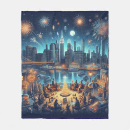 Nyårsafton i New York City Fleecefilt