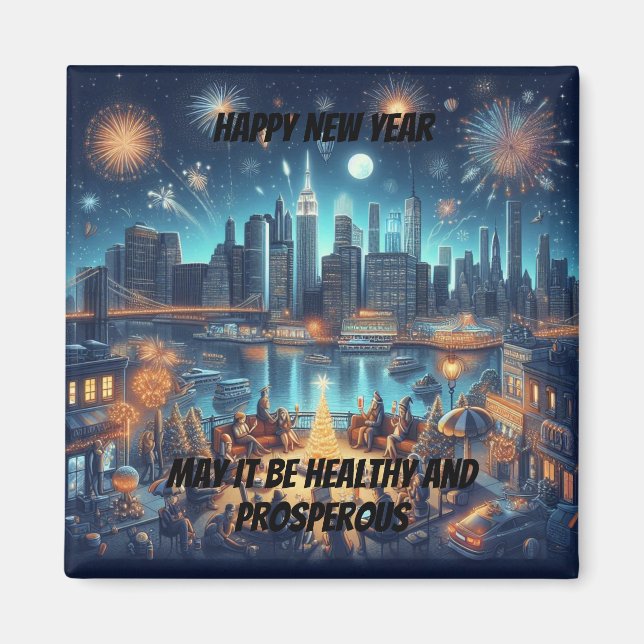 Nyårsafton i New York City Magnet (Framsidan)