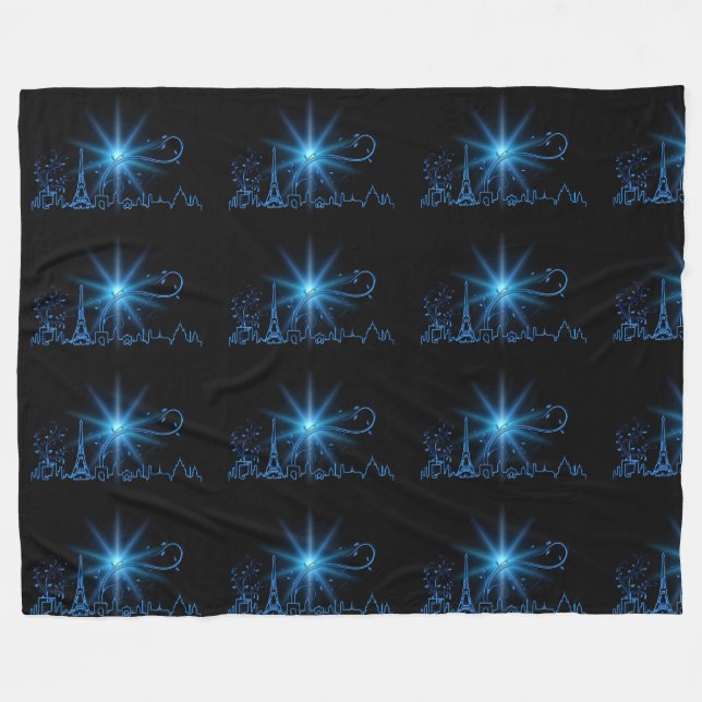 Nyårsafton i Paris Fleecefilt (Framsidan (Horisontell))