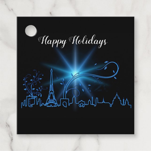 Nyårsafton i Paris Gåvor Etiketter (Framsida)