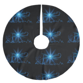 Nyårsafton i Paris Julgransmatta Borstad Polyester