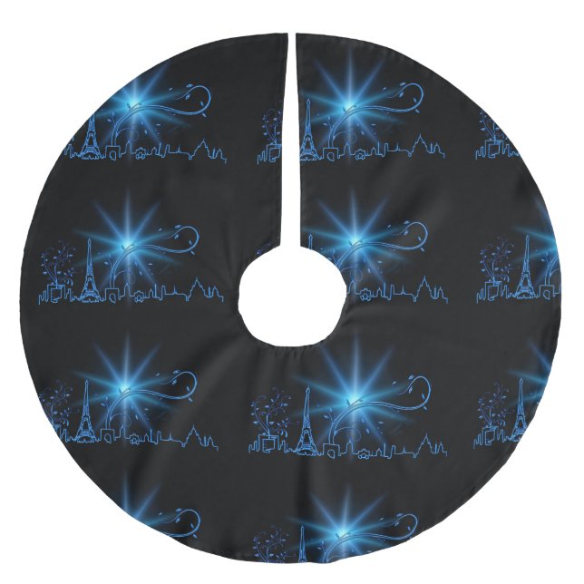 Nyårsafton i Paris Julgransmatta Borstad Polyester (Framsidan)