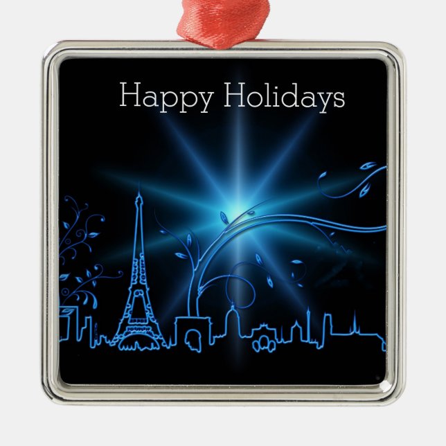 Nyårsafton i Paris Julgransprydnad Metall (Framsidan)