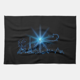 Nyårsafton i Paris Kökshandduk