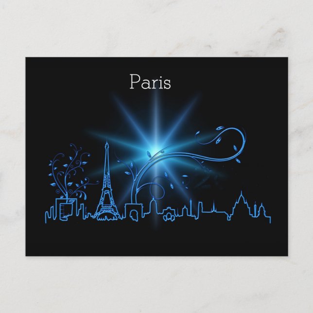 Nyårsafton i Paris Vykort (Framsida)