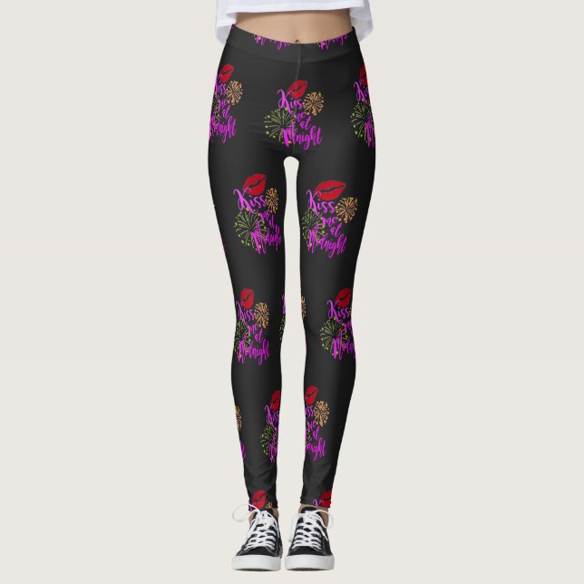 Nyårsafton Kiss Me Leggings (Framsida)