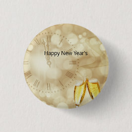 Nyårsafton med champagneglas knapp