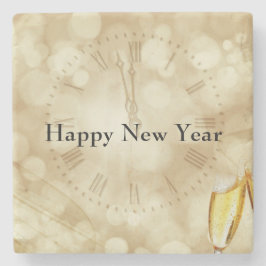 Nyårsafton med champagneglas stenunderlägg