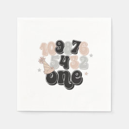 Nyårsafton nedräkning första födelsedag pappersservett