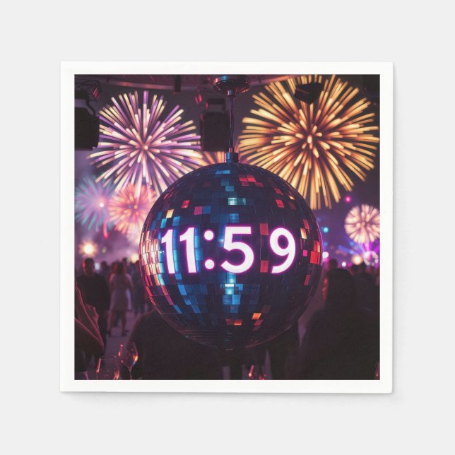 Nyårsafton nedräkning pappersservett (Framsidan)