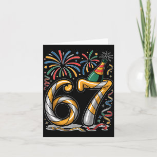 Nyårsafton Nummer 67 Eller 67-årsdag Cool Meme Kort
