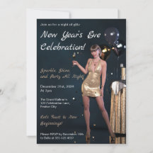 Nyårsafton Party Girl i Sequed Dress
