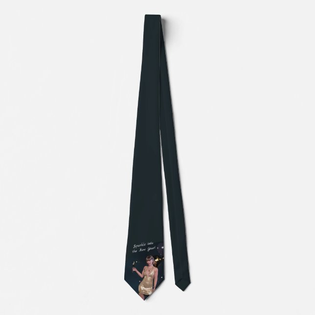 Nyårsafton Party Girl i Sequed Dress Slips (Framsida)
