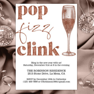 Nyårsafton Party Gnistra Ro Guld Cheers Inbjudningar