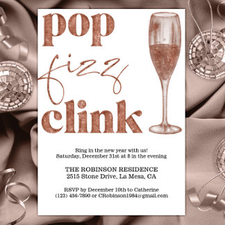 Nyårsafton Party Gnistra Ro Guld Cheers Inbjudningar