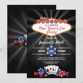 Nyårsafton Party Las Vegas Casino Dice Inbjudan