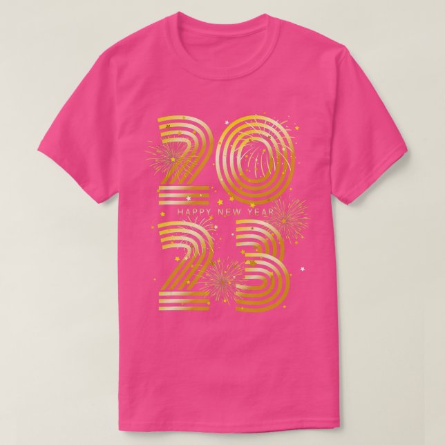 Nyårsafton Party levererar Kids NYE 2023 Lycklig N T Shirt (Design framsida)