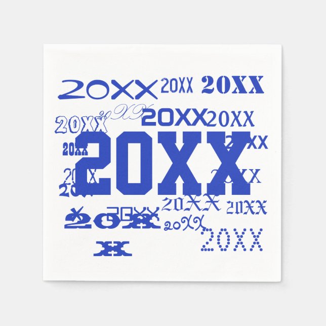 Nyårsafton Party levererar leveranser Upprepa år M Pappersservett (Framsidan)