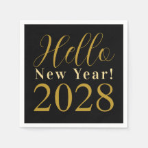 Nyårsafton Party Svarta Guld