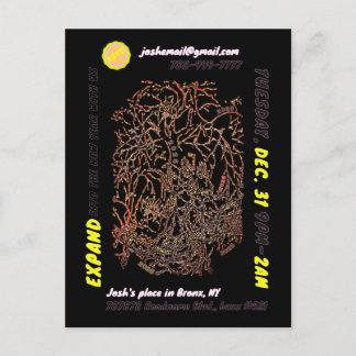 NYÅRSAFTON PARTY vykort inbjudan