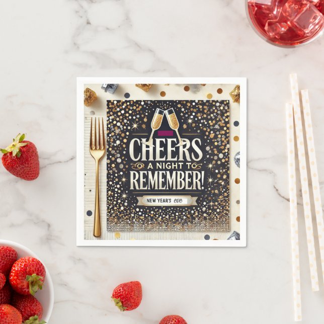 Nyårsafton Standard Cocktail Pappersservett (Insitu)