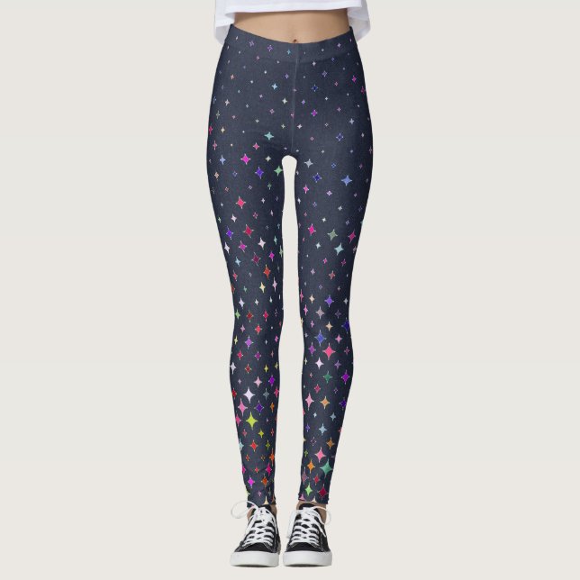 Nyårsafton Star Fireworks Leggings (Framsida)