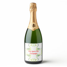 Nyårsafton Vin mousserande etikett
