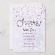 Nyårsaftonen Cheers Iridescent Bokeh