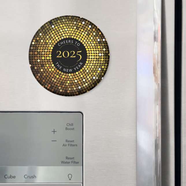 Nyårsaftonen Skuggning Circle Ljus Magnet (In Situ (Fridge))