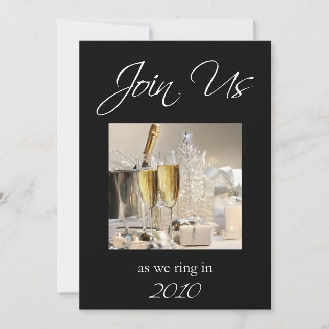 Nyårsaftonpartyinbjudan Inbjudningar (Framsida)