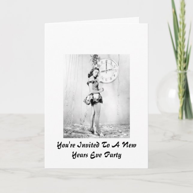 NyårsaftonpartyInvitation. Inbjudan (Framsida)