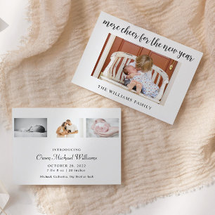 Nyårsbaby Budget Födelse Annonseringskort