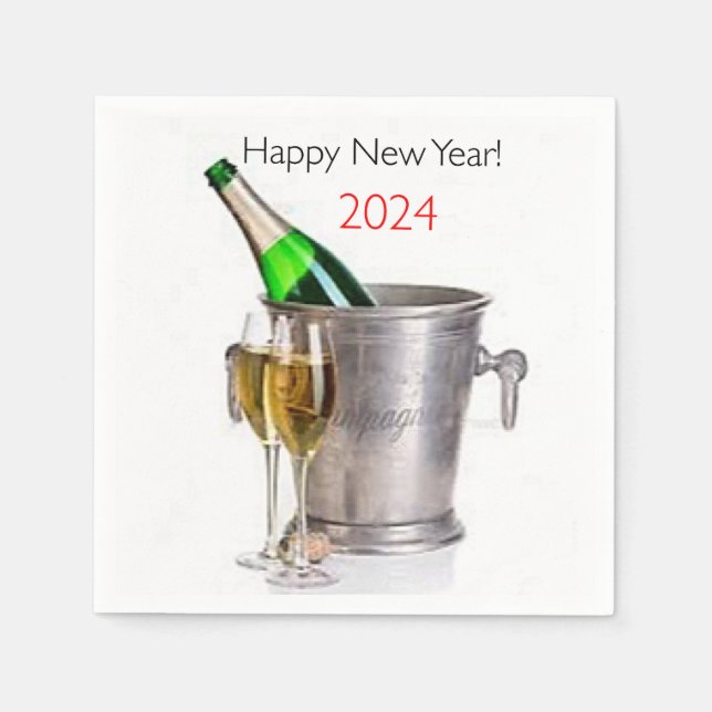 Nyårsblöjor 2024 pappersservett (Framsidan)