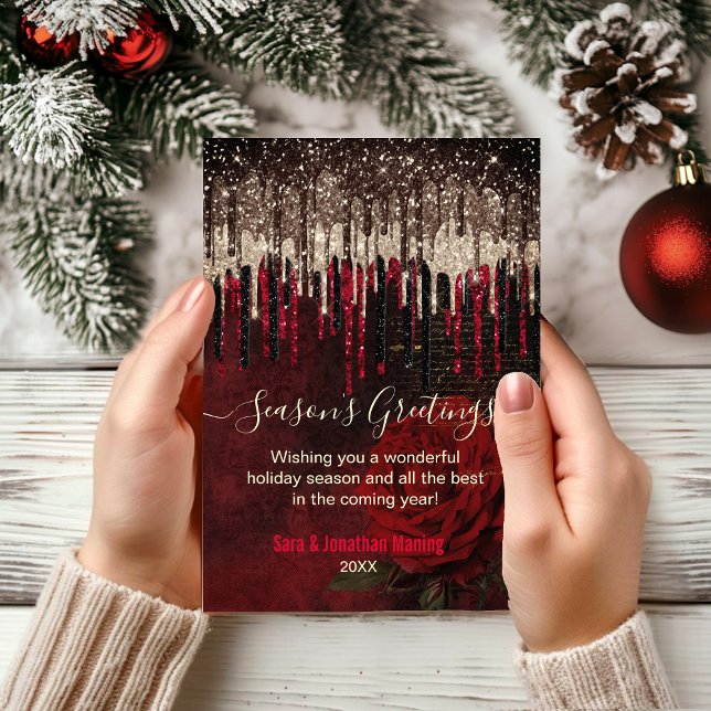 Nyårsblomman guld glitter droppar (Skapare uppladdad)