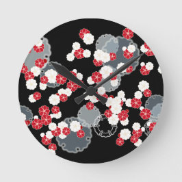 Nyårsdagen för Plum Snö Ring Rund Klocka