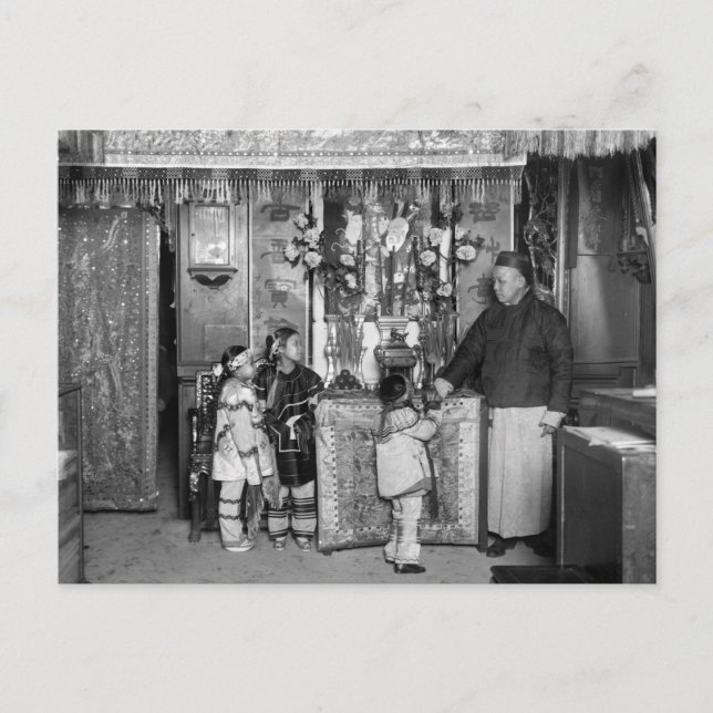 Nyårsdagen i Kina, tidigt 1900-talet Helg Vykort (Framsida)