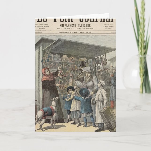 Nyårsdagen i Paris Helgkort (Framsida)