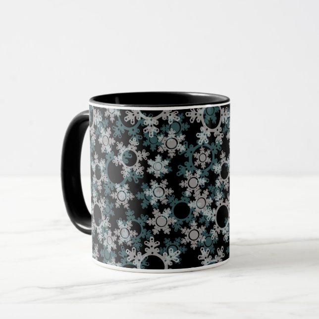 Nyårsdekoration, jul, nytt år, snö mugg (Framsida vänster)