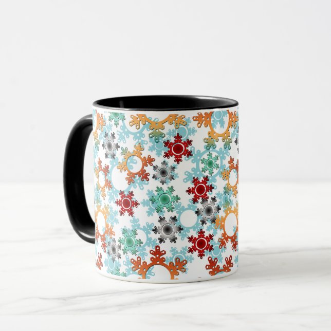 Nyårsdekoration, jul, nytt år, snö mugg (Framsida vänster)