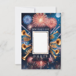Nyårsfest Blank Inbjudningskort