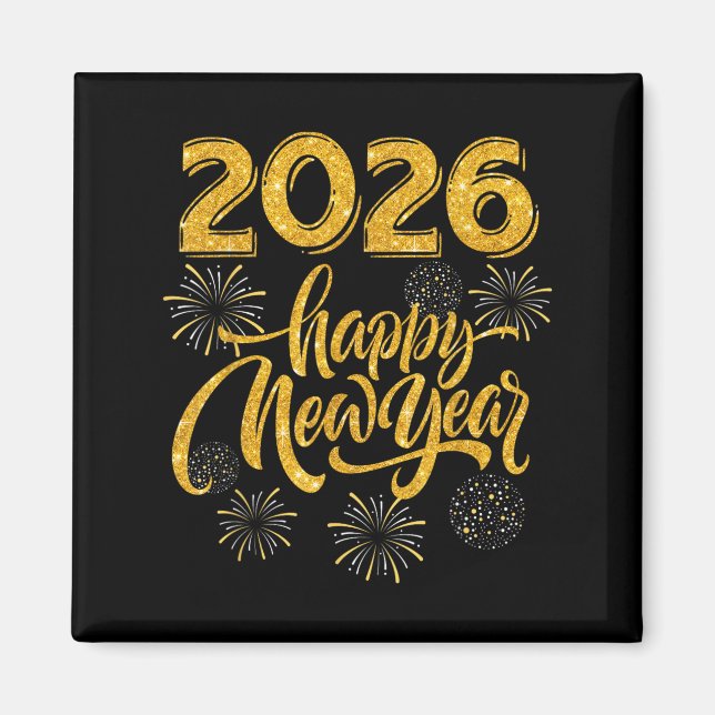 Nyårsfestartiklar 2026 Gott Nytt År F Magnet (Framsidan)