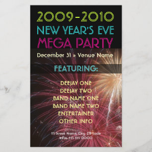 Nyårsfestflyer Flygblad