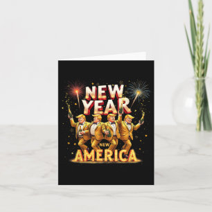 Nyårsfirande Patriotiskt Roligt Trump Humor G Kort