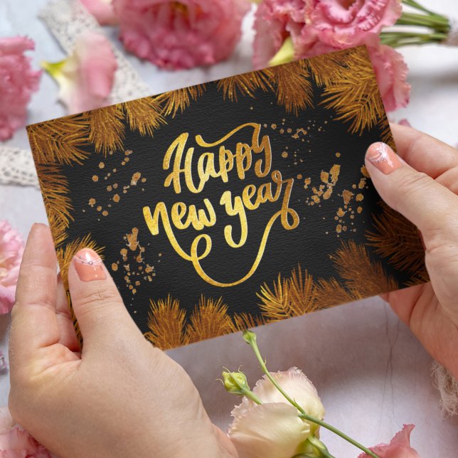 Nyårsfirande Pine Gold Company-fest Inbjudningar (Skapare uppladdad)