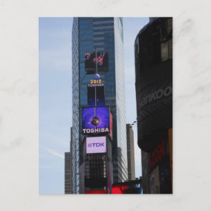 Nyårsfirande Times Square Postkort New York City Helg Vykort