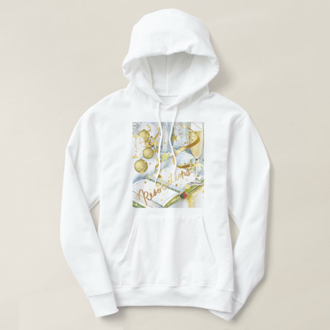 Nyårsförsettelser Hoodie (Design framsida)